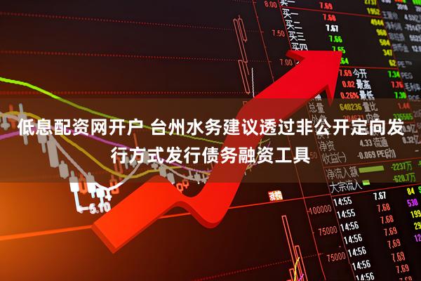 低息配资网开户 台州水务建议透过非公开定向发行方式发行债务融资工具